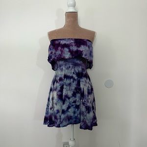 Convertible Tie-Dyed Tube Dress